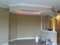 Lighted Crown Moulding & Columns