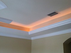 Lighted Crown Moulding Master Bedroom