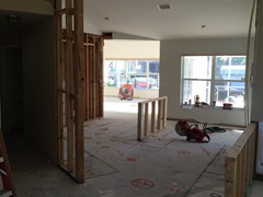 Painted layout for home owner review.