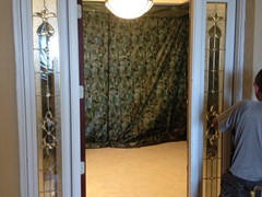 Existing Builder's Grade Inswing Single Door with Two (2) Attached Side Lites